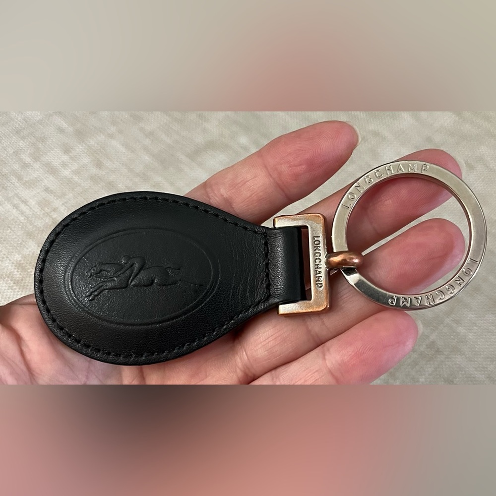 Longchamp Le Foulonne Leather Keyring